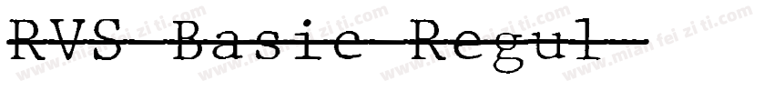 RVS Basic Regul字体转换